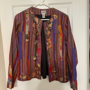 Chico's Vibrant Striped Women's Blazer